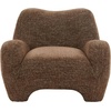 image:imageSAFAVIEH Couture Collection  Randal Olive Green Chenille Accent Chair Modern Sculptural Lounge Seating Fully Assembled SFV4878BDark Brown
