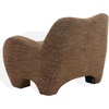 image:imageSAFAVIEH Couture Collection  Randal Olive Green Chenille Accent Chair Modern Sculptural Lounge Seating Fully Assembled SFV4878BDark Brown
