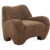 image:imageSAFAVIEH Couture Collection  Randal Olive Green Chenille Accent Chair Modern Sculptural Lounge Seating Fully Assembled SFV4878BDark Brown