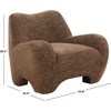 image:imageSAFAVIEH Couture Collection  Randal Olive Green Chenille Accent Chair Modern Sculptural Lounge Seating Fully Assembled SFV4878BDark Brown
