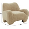 image:imageSAFAVIEH Couture Collection  Randal Olive Green Chenille Accent Chair Modern Sculptural Lounge Seating Fully Assembled SFV4878BLight Brown Chenille