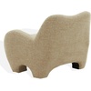 image:imageSAFAVIEH Couture Collection  Randal Olive Green Chenille Accent Chair Modern Sculptural Lounge Seating Fully Assembled SFV4878BLight Brown Chenille