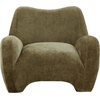 image:imageSAFAVIEH Couture Collection  Randal Olive Green Chenille Accent Chair Modern Sculptural Lounge Seating Fully Assembled SFV4878BOlive Green