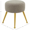 image:imageSAFAVIEH Couture Collection Anna Ivory BoucleGold Foot Stool OttomanLight GreyGold