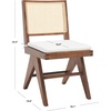 image:imageSAFAVIEH Couture Collection Colette Tropical Coastal BlackNatural Solid Wood Rattan Dining Chair Set of 2WalnutNatural