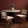 image:imageSAFAVIEH Couture Collection Colette Tropical Coastal BlackNatural Solid Wood Rattan Dining Chair Set of 2WalnutNatural