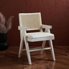 image:imageSAFAVIEH Couture Collection Colette Tropical Coastal Natural Solid Wood Rattan ArmchairWhiteNatural