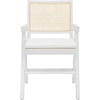 image:imageSAFAVIEH Couture Collection Colette Tropical Coastal Natural Solid Wood Rattan ArmchairWhiteNatural