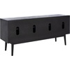 image:imageSAFAVIEH Couture Collection Doderick MidCentury Black 4Door Entertainment Media Stand Fits up to a 65 Flatscreen TVBlack