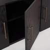 image:imageSAFAVIEH Couture Collection Doderick MidCentury Black 4Door Entertainment Media Stand Fits up to a 65 Flatscreen TVBlack