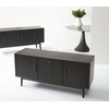 image:imageSAFAVIEH Couture Collection Doderick MidCentury Black 4Door Entertainment Media Stand Fits up to a 65 Flatscreen TVBlack