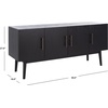 image:imageSAFAVIEH Couture Collection Doderick MidCentury Black 4Door Entertainment Media Stand Fits up to a 65 Flatscreen TVBlack