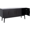 image:imageSAFAVIEH Couture Collection Doderick MidCentury Black 4Door Entertainment Media Stand Fits up to a 65 Flatscreen TVBlack