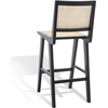 image:imageSAFAVIEH Couture Collection Hattie WalnutNatural French Cane Solid Wood Bar Stool Fully AssembledBlackNatural