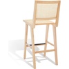 image:imageSAFAVIEH Couture Collection Hattie WalnutNatural French Cane Solid Wood Bar Stool Fully AssembledNatural