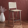image:imageSAFAVIEH Couture Collection Hattie WalnutNatural French Cane Solid Wood Bar Stool Fully AssembledWalnutNatural
