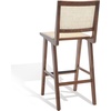 image:imageSAFAVIEH Couture Collection Hattie WalnutNatural French Cane Solid Wood Bar Stool Fully AssembledWalnutNatural