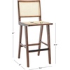 image:imageSAFAVIEH Couture Collection Hattie WalnutNatural French Cane Solid Wood Bar Stool Fully AssembledWalnutNatural