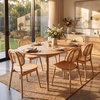 image:imageSAFAVIEH Couture Collection Kristianna Tropical Coastal BlackNatural Rattan Round Back Chair Set of 2Natural