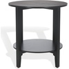 image:imageSAFAVIEH Couture Collection Leonardi Natural Brown Round Top Accent TableBlack