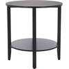 image:imageSAFAVIEH Couture Collection Leonardi Natural Brown Round Top Accent TableBlack