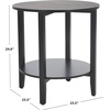 image:imageSAFAVIEH Couture Collection Leonardi Natural Brown Round Top Accent TableBlack