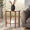 image:imageSAFAVIEH Couture Collection Leonardi Natural Brown Round Top Accent TableNatural