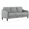 image:imageSAFAVIEH Couture Furniture Collection Edalynn Modern Cream 3Seater SofaGrey