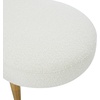 image:imageSAFAVIEH Couture Home Collection Corinne Glam Marigold Velvet Living Room Bedroom Dining Foyer Entryway Ottoman Oval BenchIvoryGold