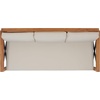 image:imageSAFAVIEH Couture Outdoor  Andros Sofa  Brown amp Beige  Brazilian Teak Wood  Slatted Design with Removable Cushions  Ideal for Patio Deck Porch Backyard 16 Seat Height CPT1010A