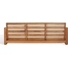 image:imageSAFAVIEH Couture Outdoor  Andros Sofa  Brown amp Beige  Brazilian Teak Wood  Slatted Design with Removable Cushions  Ideal for Patio Deck Porch Backyard 16 Seat Height CPT1010A