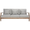 image:imageSAFAVIEH Couture Outdoor  Martinique 3Seat Sofa  Natural amp Dark Brown  Solid Wood  Slatted Coastal Design  Ideal for Patio Deck Porch Backyard 183 Seat Height CPT1013GNaturalGrey