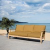 image:imageSAFAVIEH Couture Outdoor  Martinique 3Seat Sofa  Natural amp Dark Brown  Solid Wood  Slatted Coastal Design  Ideal for Patio Deck Porch Backyard 183 Seat Height CPT1013GNaturalBrown