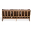 image:imageSAFAVIEH Couture Outdoor  Martinique 3Seat Sofa  Natural amp Dark Brown  Solid Wood  Slatted Coastal Design  Ideal for Patio Deck Porch Backyard 183 Seat Height CPT1013GNaturalDark Brown