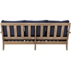image:imageSAFAVIEH Couture Outdoor  Martinique 3Seat Sofa  Natural amp Dark Brown  Solid Wood  Slatted Coastal Design  Ideal for Patio Deck Porch Backyard 183 Seat Height CPT1013GNaturalNavy
