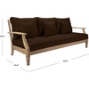 image:imageSAFAVIEH Couture Outdoor  Martinique 3Seat Sofa  Natural amp Dark Brown  Solid Wood  Slatted Coastal Design  Ideal for Patio Deck Porch Backyard 183 Seat Height CPT1013GNaturalDark Brown
