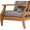image:imageSAFAVIEH Couture Outdoor  Martinique 3Seat Sofa  Natural amp Dark Brown  Solid Wood  Slatted Coastal Design  Ideal for Patio Deck Porch Backyard 183 Seat Height CPT1013GNatural TeakTaupe