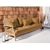 image:imageSAFAVIEH Couture Outdoor  Martinique 3Seat Sofa  Natural amp Dark Brown  Solid Wood  Slatted Coastal Design  Ideal for Patio Deck Porch Backyard 183 Seat Height CPT1013GNaturalBrown