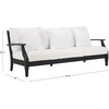 image:imageSAFAVIEH Couture Outdoor  Martinique 3Seat Sofa  Natural amp Dark Brown  Solid Wood  Slatted Coastal Design  Ideal for Patio Deck Porch Backyard 183 Seat Height CPT1013GBlack