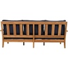image:imageSAFAVIEH Couture Outdoor  Martinique 3Seat Sofa  Natural amp Dark Brown  Solid Wood  Slatted Coastal Design  Ideal for Patio Deck Porch Backyard 183 Seat Height CPT1013GNatural TeakNavy