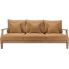 image:imageSAFAVIEH Couture Outdoor  Martinique 3Seat Sofa  Natural amp Dark Brown  Solid Wood  Slatted Coastal Design  Ideal for Patio Deck Porch Backyard 183 Seat Height CPT1013GNaturalBrown