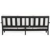 image:imageSAFAVIEH Couture Outdoor  Martinique 3Seat Sofa  Natural amp Dark Brown  Solid Wood  Slatted Coastal Design  Ideal for Patio Deck Porch Backyard 183 Seat Height CPT1013GBlack
