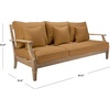 image:imageSAFAVIEH Couture Outdoor  Martinique 3Seat Sofa  Natural amp Dark Brown  Solid Wood  Slatted Coastal Design  Ideal for Patio Deck Porch Backyard 183 Seat Height CPT1013GNaturalBrown