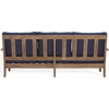 image:imageSAFAVIEH Couture Outdoor  Martinique 3Seat Sofa  Natural amp Dark Brown  Solid Wood  Slatted Coastal Design  Ideal for Patio Deck Porch Backyard 183 Seat Height CPT1013GNaturalNavy
