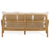 image:imageSAFAVIEH Couture Outdoor Patio Furniture Collection  Rogers Natural amp Beige Teak amp Hyacinth Sofa Modern Coastal Outdoor Seating AllWeather Cushions CPT2017ANaturalBeige