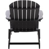 image:imageSAFAVIEH Outdoor  Eden Adirondack Chair  White Solid Wood  Weather Resistant  Ideal for Patio Deck Porch Backyard 175 Seat Height PAT6000EBlack
