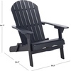 image:imageSAFAVIEH Outdoor  Eden Adirondack Chair  White Solid Wood  Weather Resistant  Ideal for Patio Deck Porch Backyard 175 Seat Height PAT6000EMidnight Blue