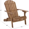 image:imageSAFAVIEH Outdoor  Eden Adirondack Chair  White Solid Wood  Weather Resistant  Ideal for Patio Deck Porch Backyard 175 Seat Height PAT6000ETeak