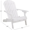 image:imageSAFAVIEH Outdoor  Eden Adirondack Chair  White Solid Wood  Weather Resistant  Ideal for Patio Deck Porch Backyard 175 Seat Height PAT6000EWhite