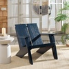image:imageSAFAVIEH Outdoor  Maya Adirondack Chair  Oak Solid Wood  Weather Resistant  Ideal for Patio Deck Backyard 3307 W x 3217 D x 2913 H PAT6800BMidnight Blue